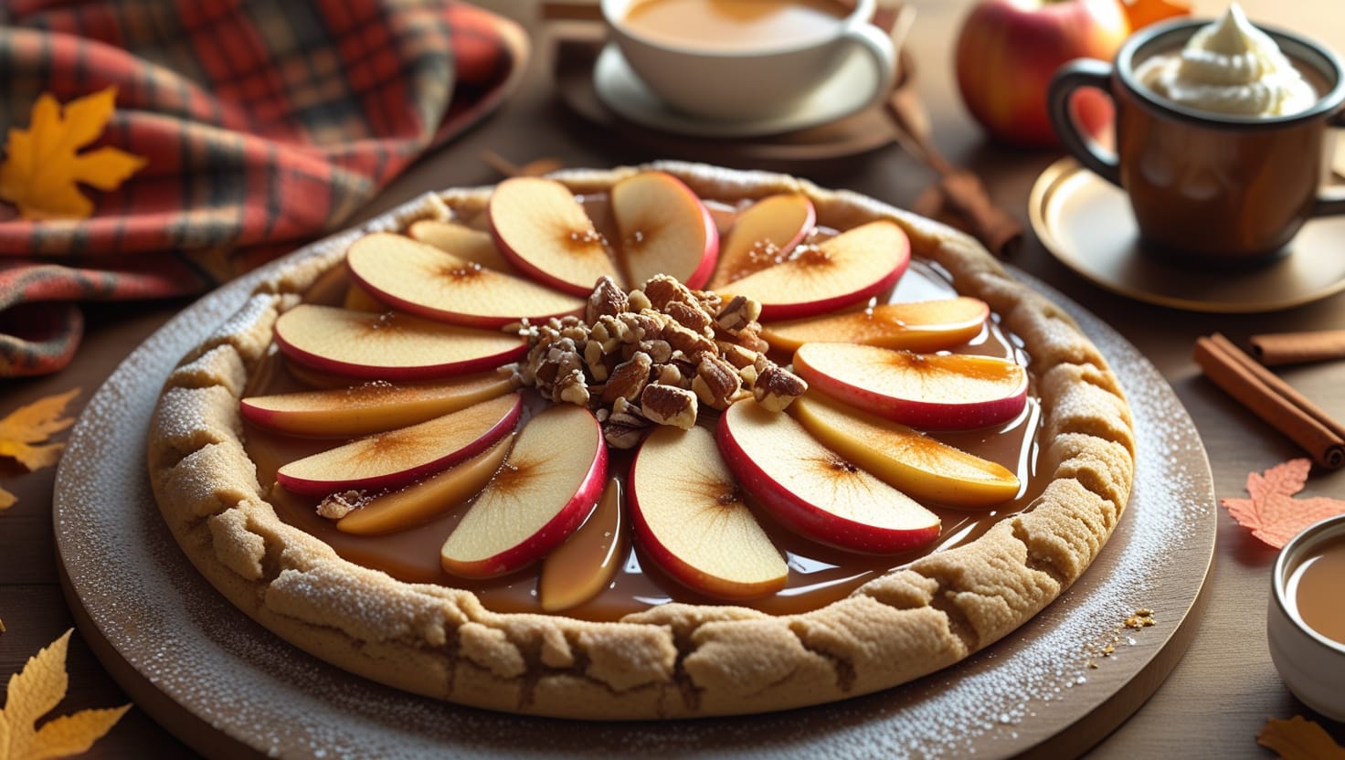 Caramel Apple Sugar Cookie Pizza: A Fun and Festive Fall Dessert