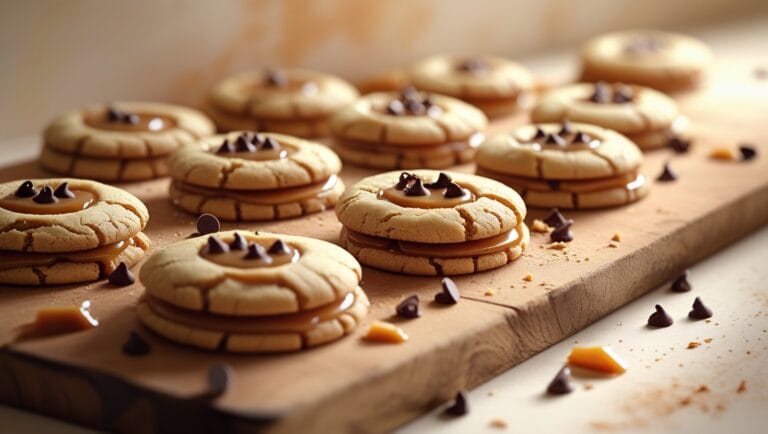 Caramel Stuffed Chocolate Chip Cookies