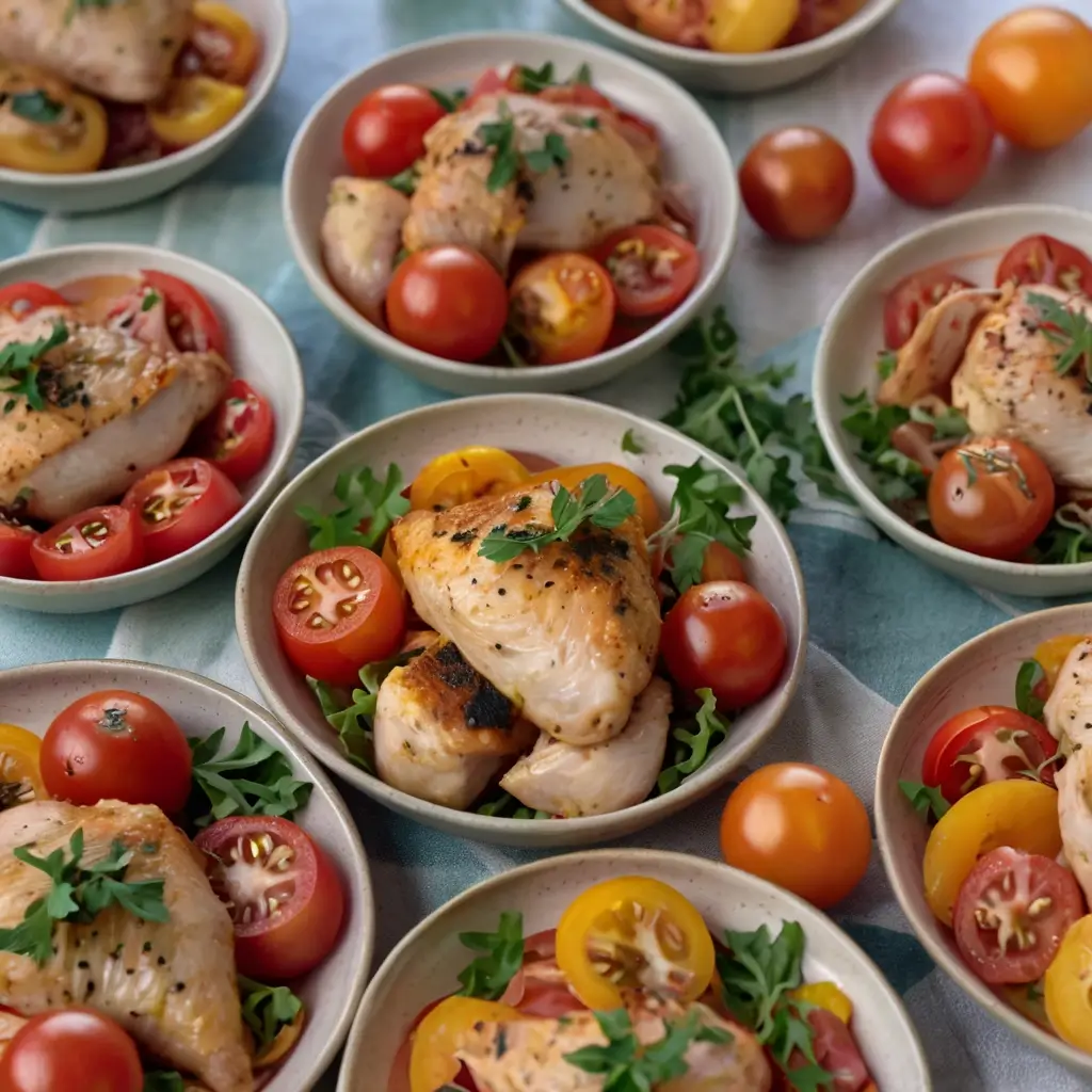 12 tomatoes chicken