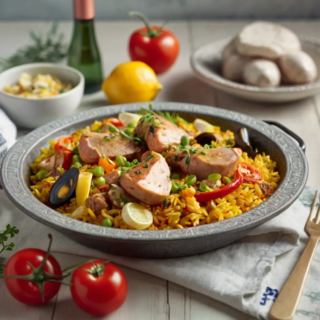 pork and chicken paella recipe