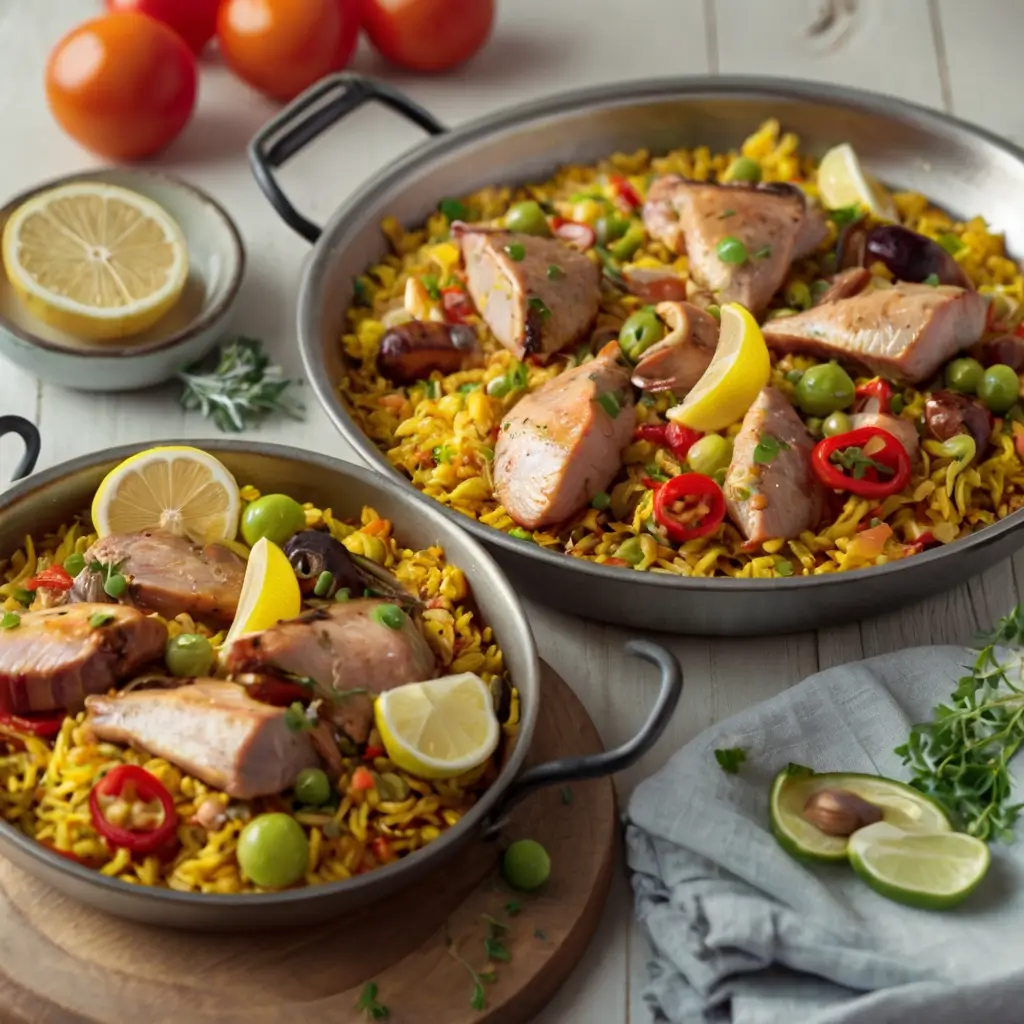 pork and chicken paella recipe
