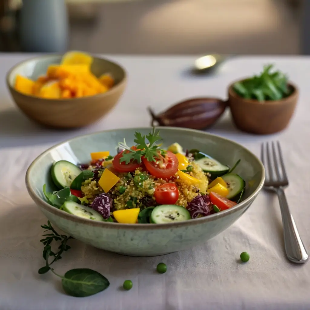quinoa and veggie salads