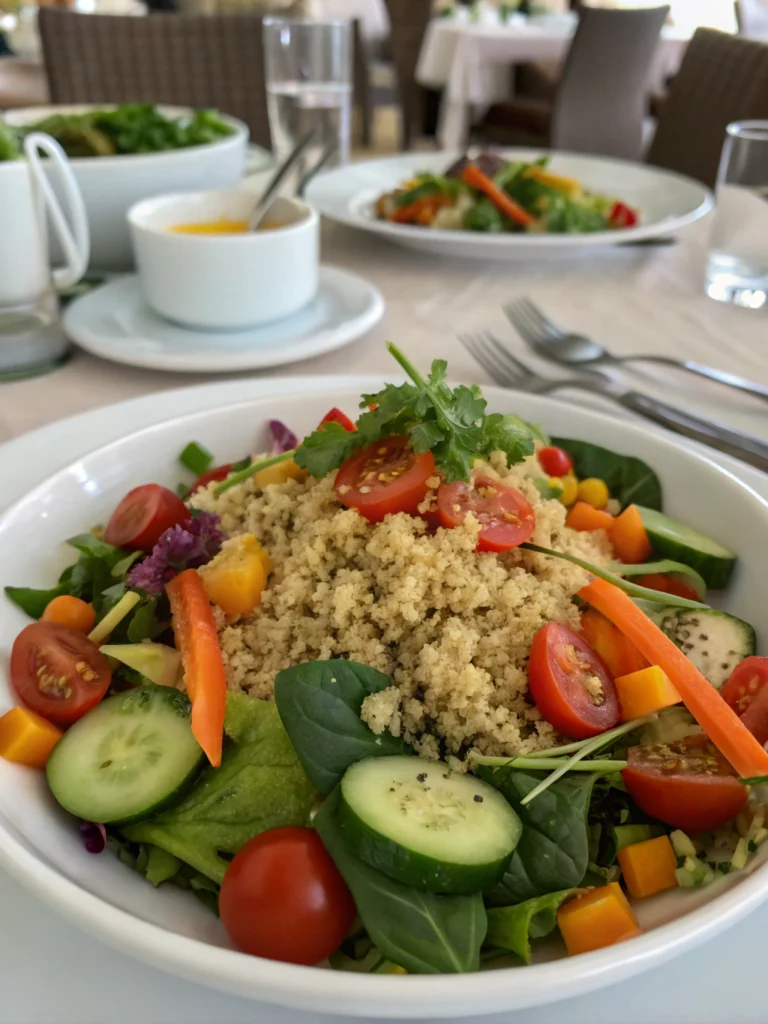 quinoa and veggie salads