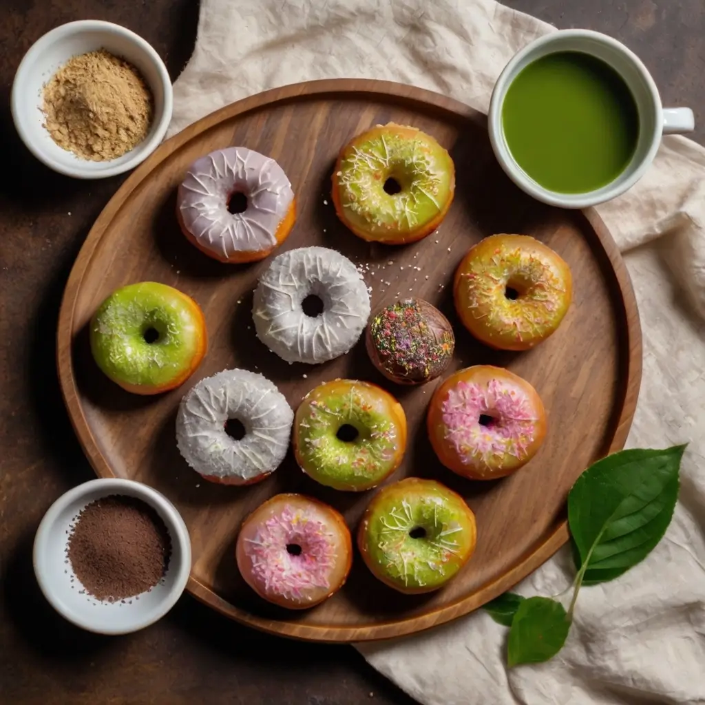 Homemade mochi donuts