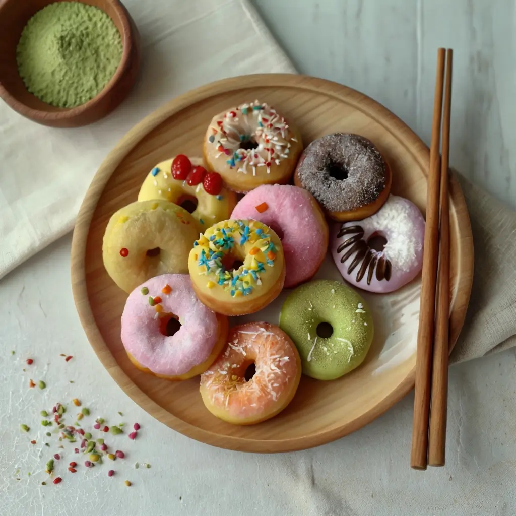 Homemade mochi donuts