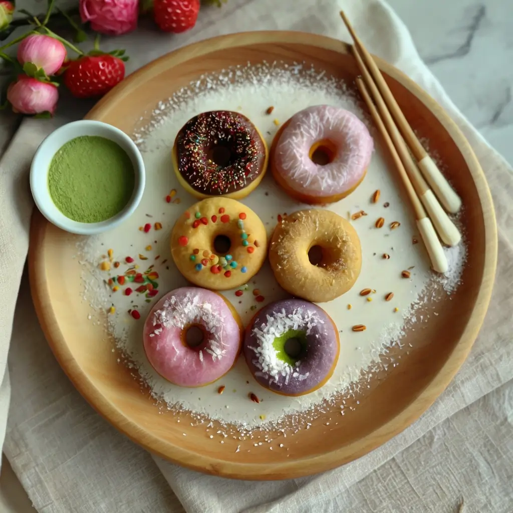 Homemade mochi donuts