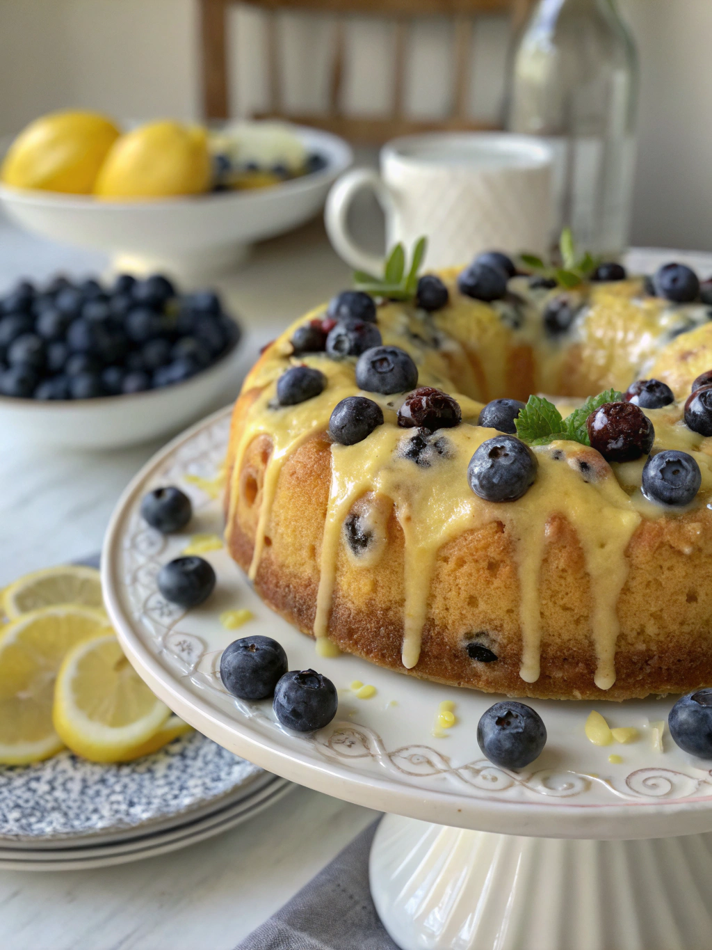 Lemon blueberry cake