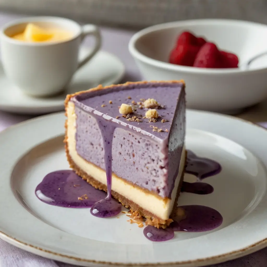 Ube cheesecake