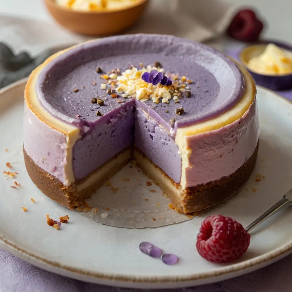 Ube cheesecake