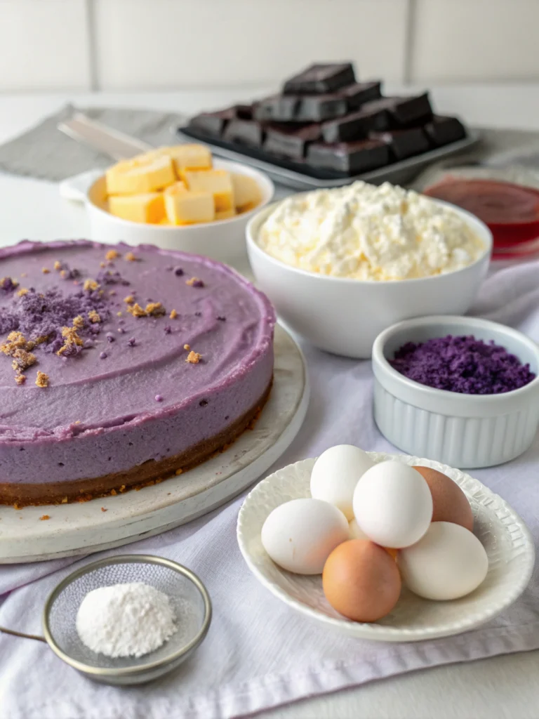 Ube cheesecake