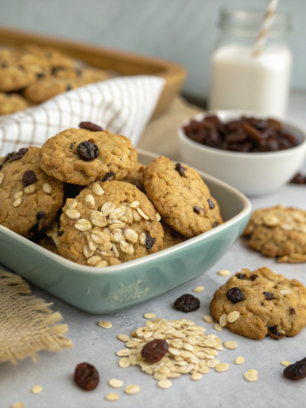 soft and chewy oatmeal cookies