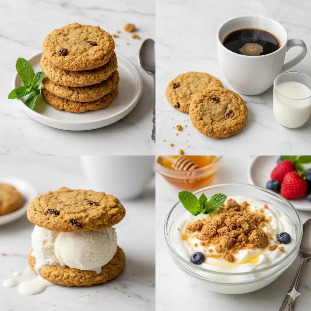 soft and chewy oatmeal cookies