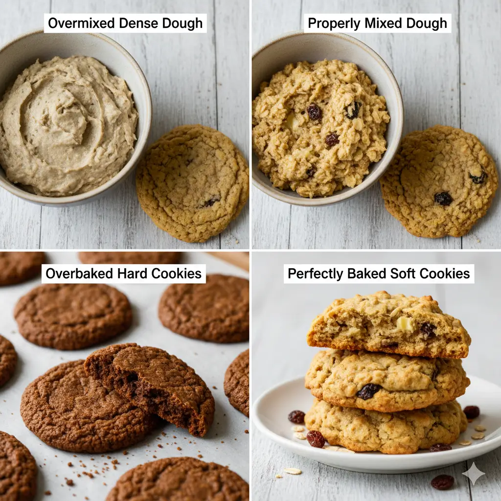 soft and chewy oatmeal cookies