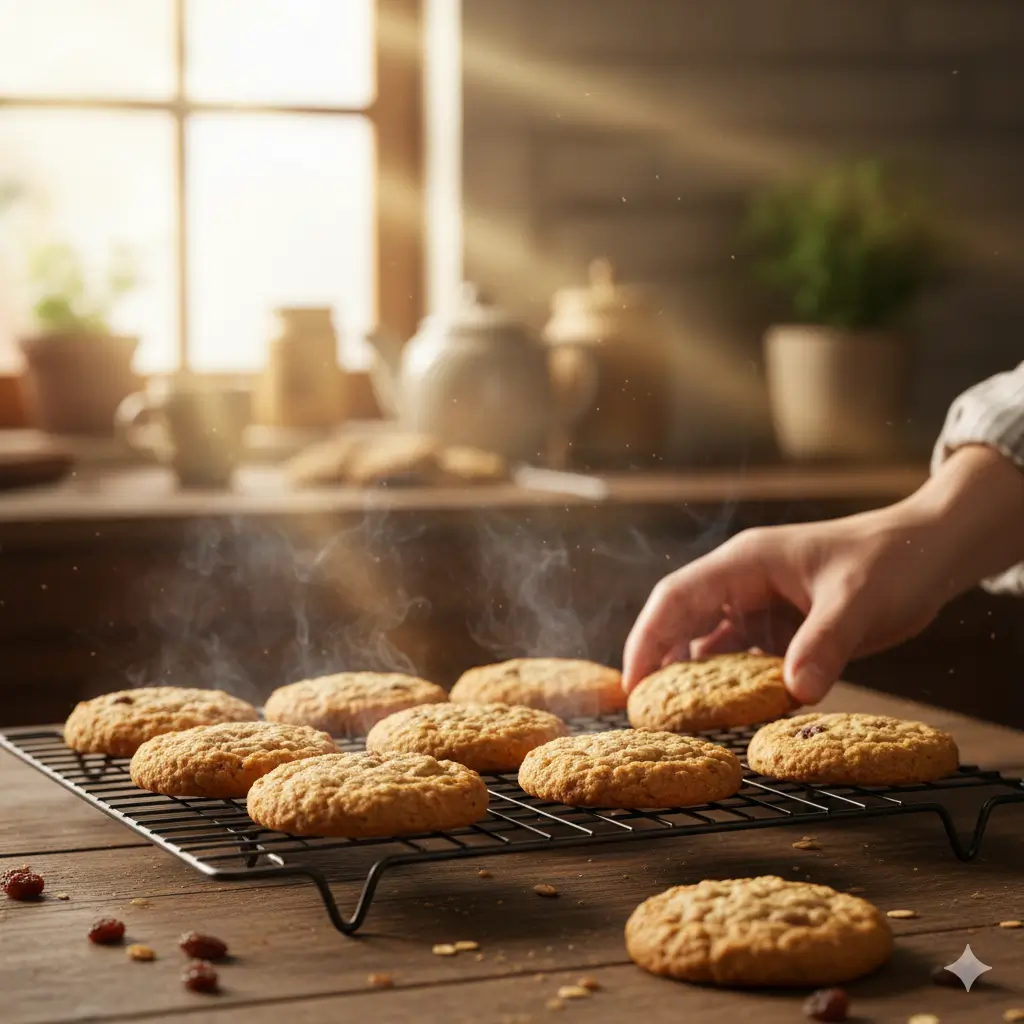 soft and chewy oatmeal cookies