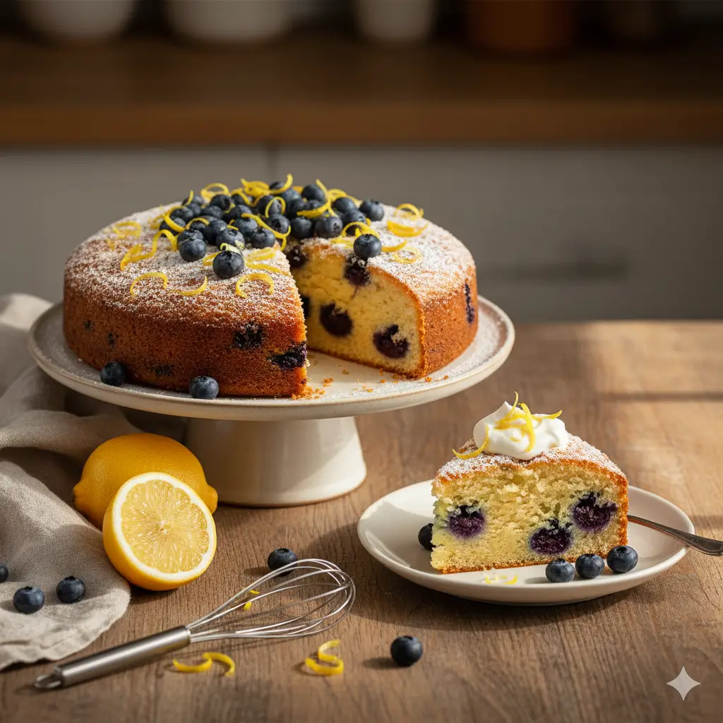 Lemon blueberry cake