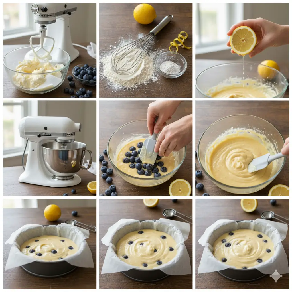 Lemon blueberry cake