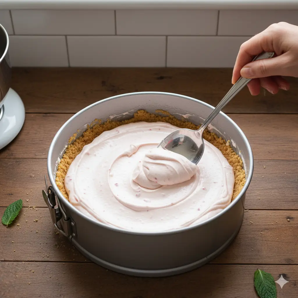 No-bake strawberry cake