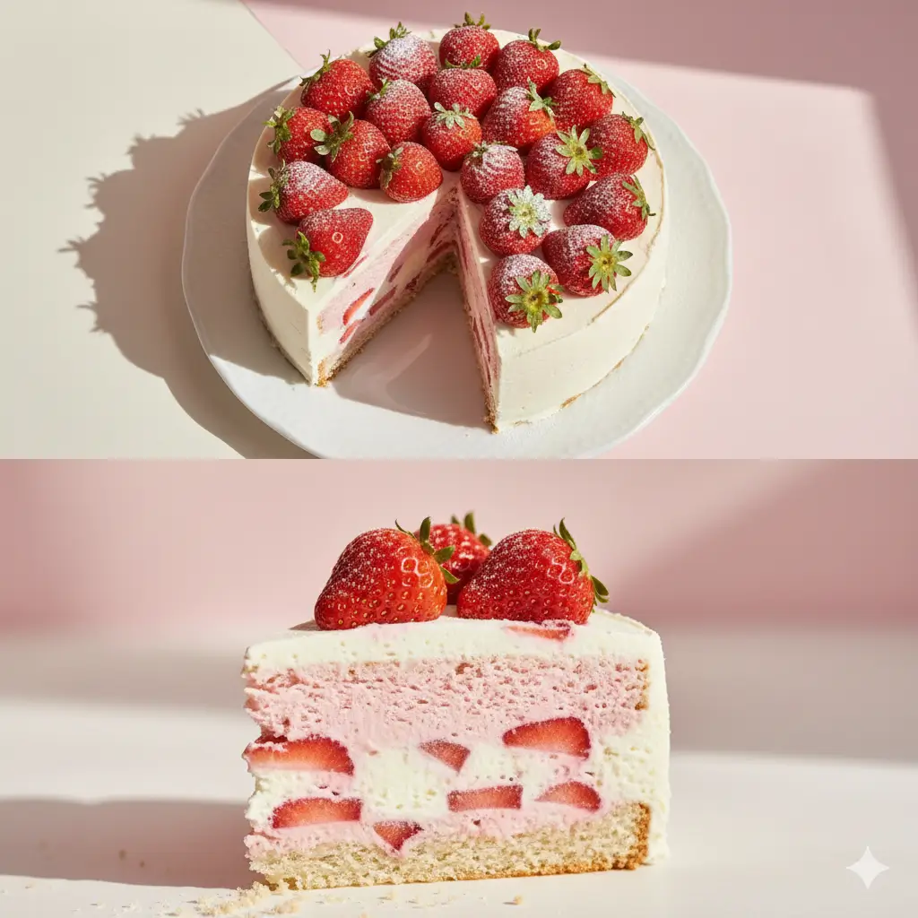 No-bake strawberry cake