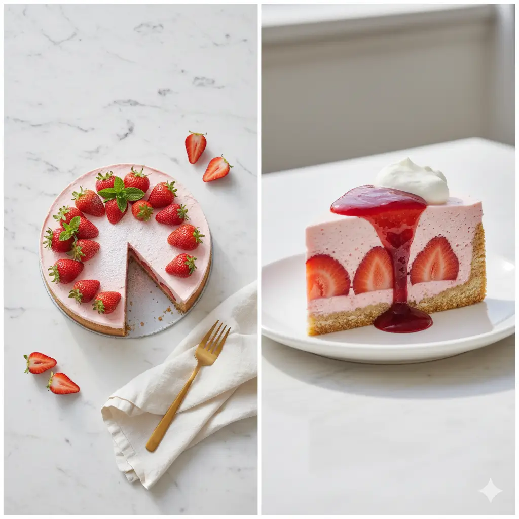 No-bake strawberry cake