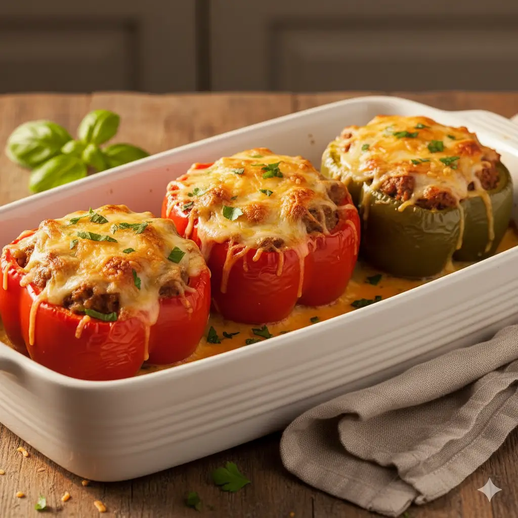 homemade stuffed peppers