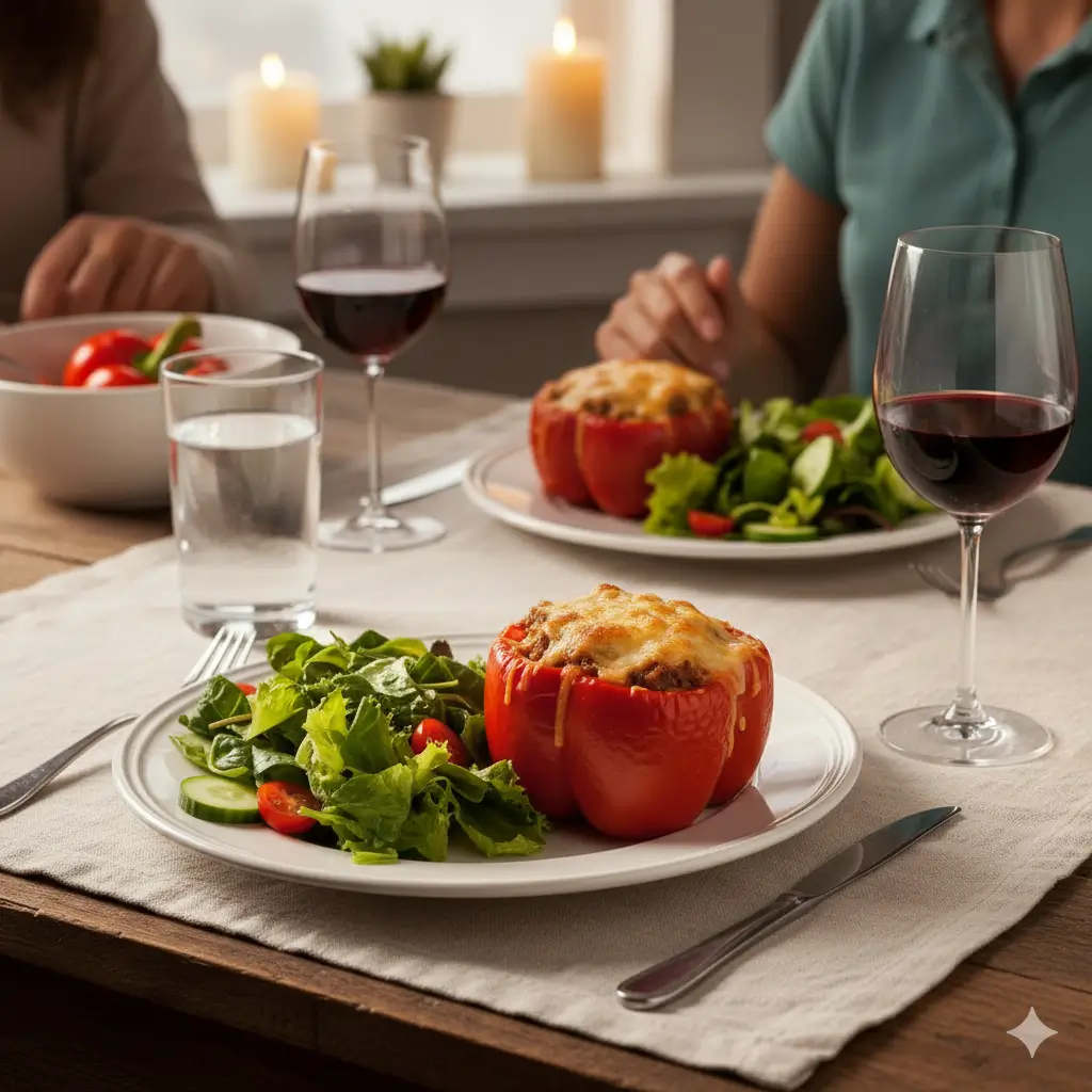 homemade stuffed peppers