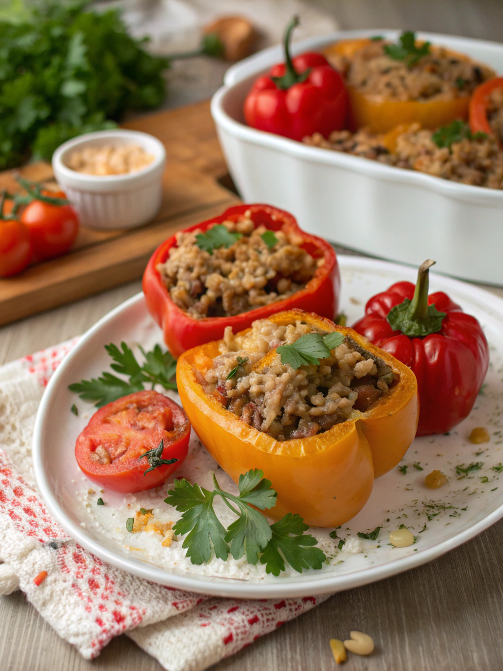 homemade stuffed peppers