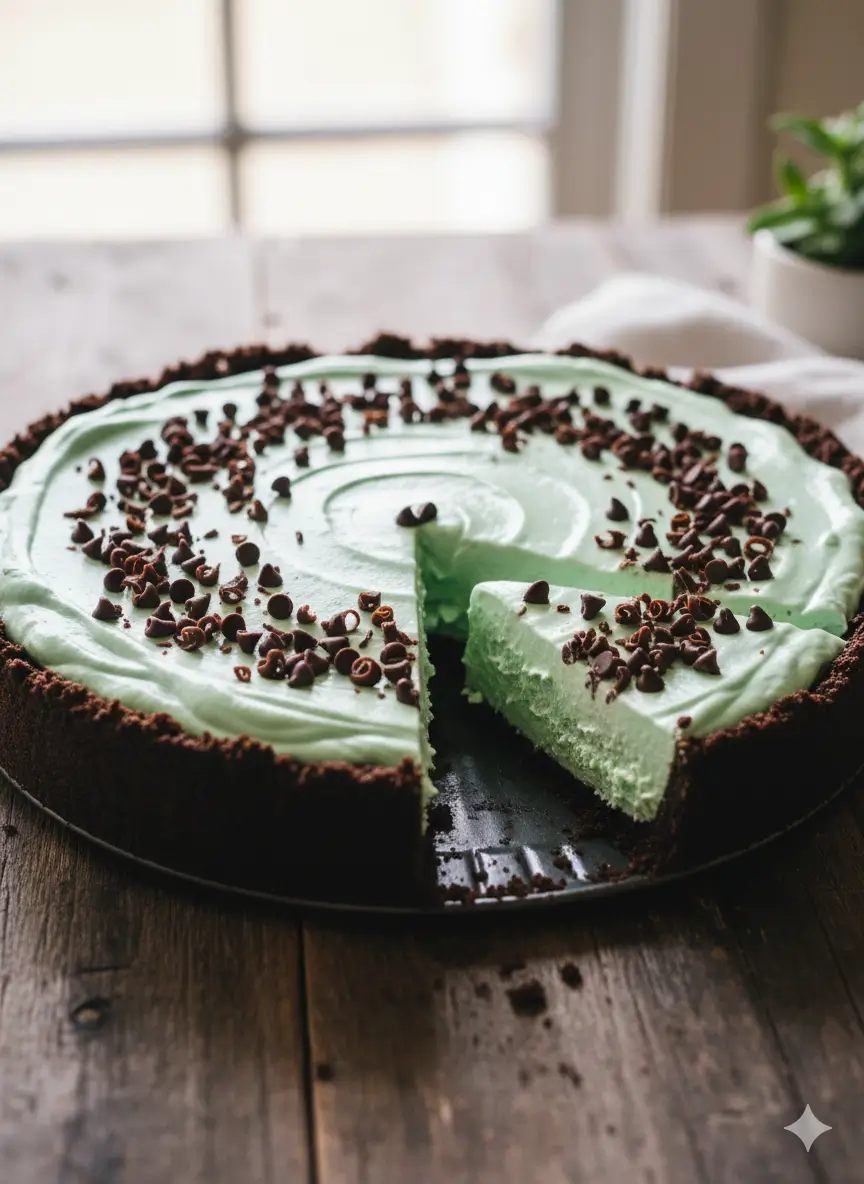 Mint Chocolate Chip Pie
