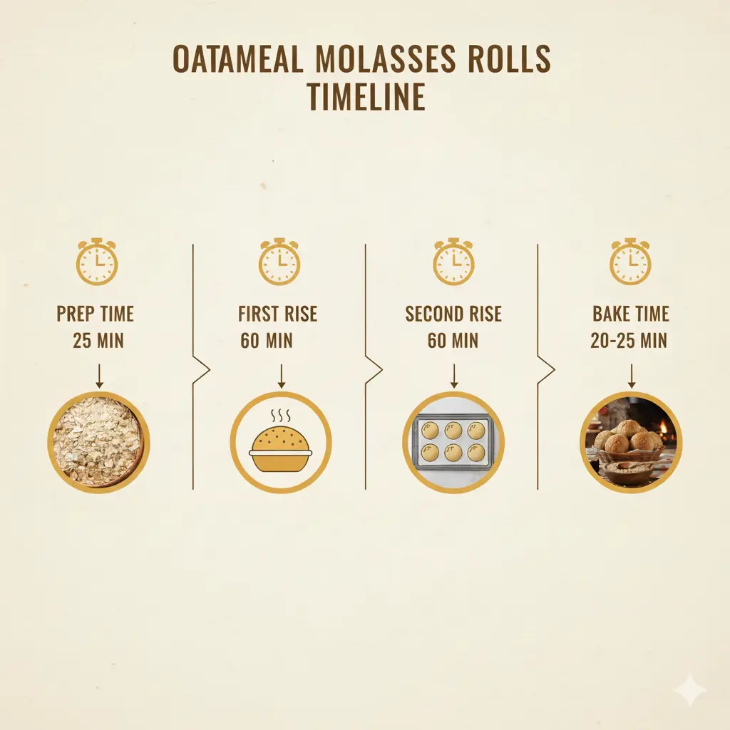 Oatmeal Molasses Dinner Rolls