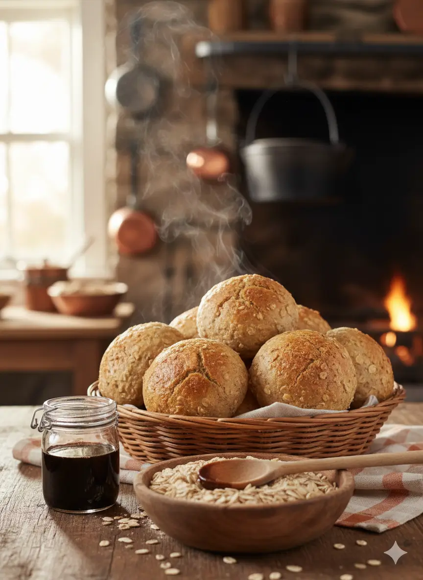 Oatmeal Molasses Dinner Rolls