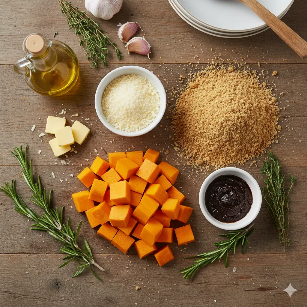 savory Butternut Squash Crumble