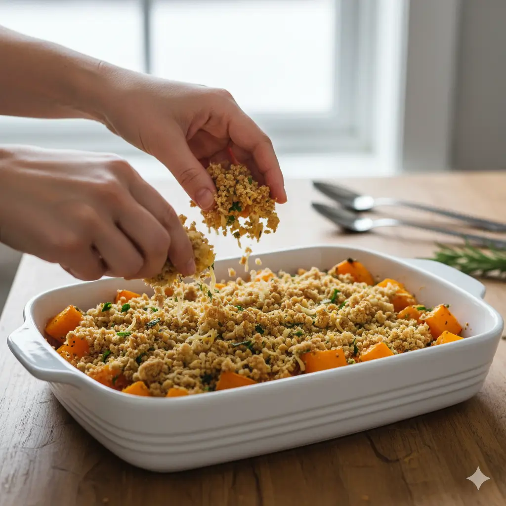 savory Butternut Squash Crumble
