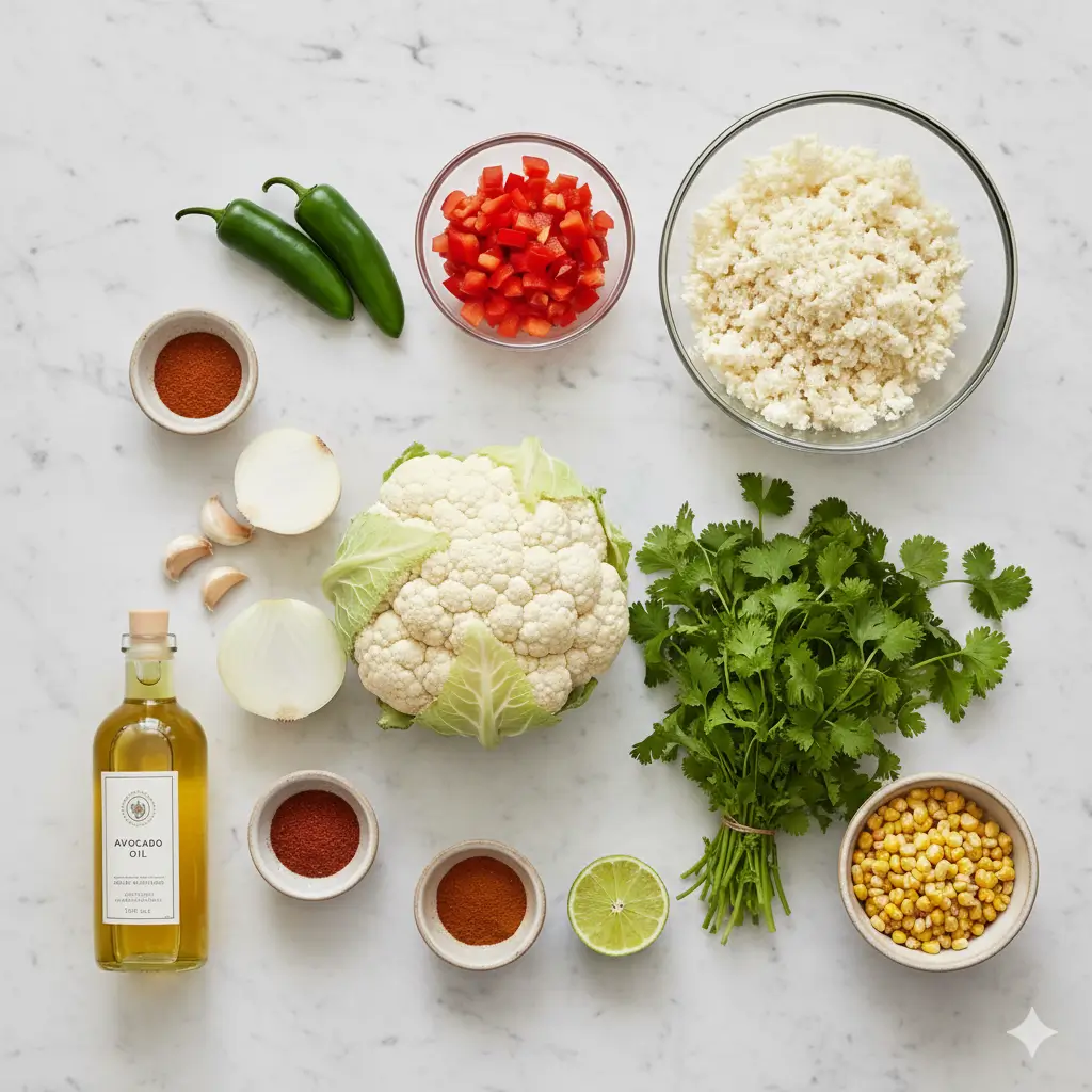 Mexican cauliflower fried rice