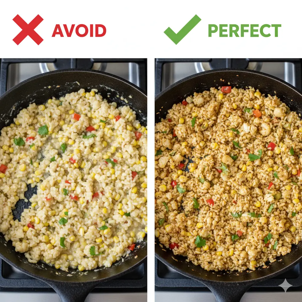 Mexican cauliflower fried rice