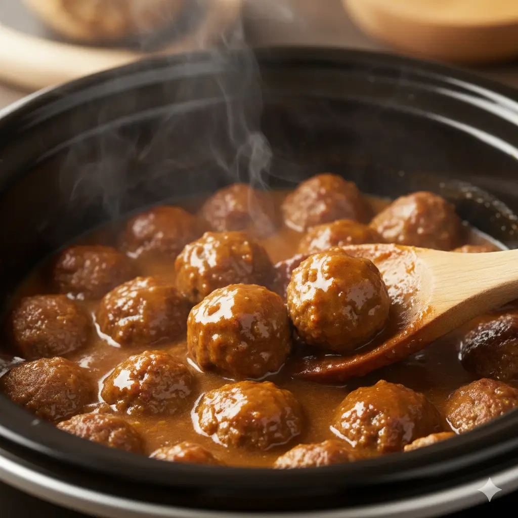 Slow Cooker Cocktail Meatballs