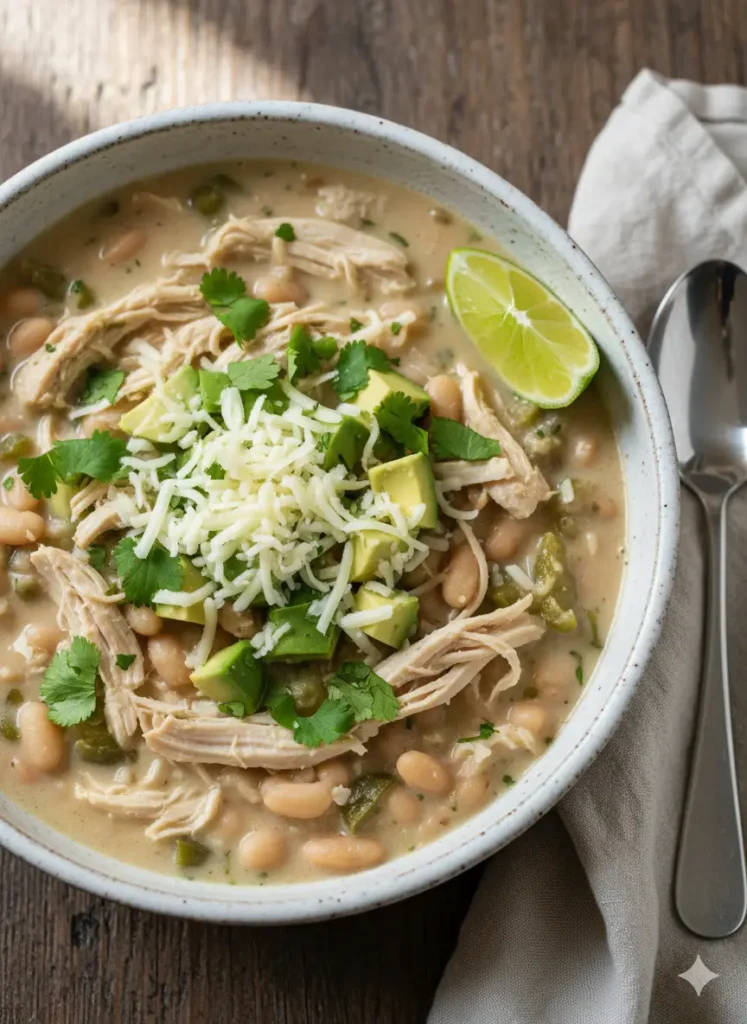 Best Crockpot White Chicken Chili with 5 Easy Ingredients