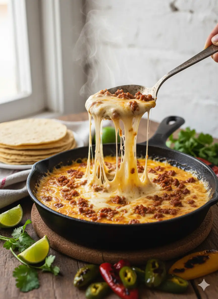 Queso Fundido with Chorizo
