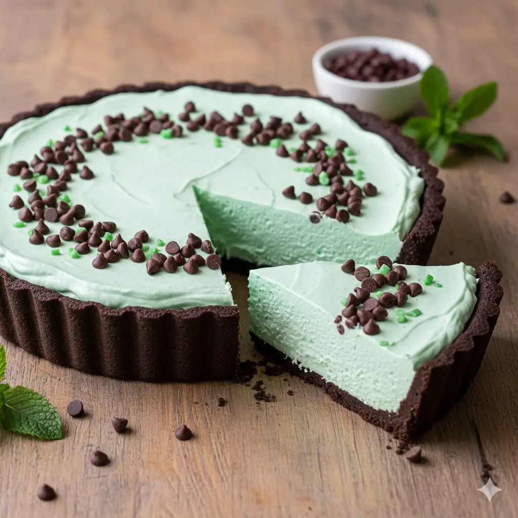 Mint Chocolate Chip Pie