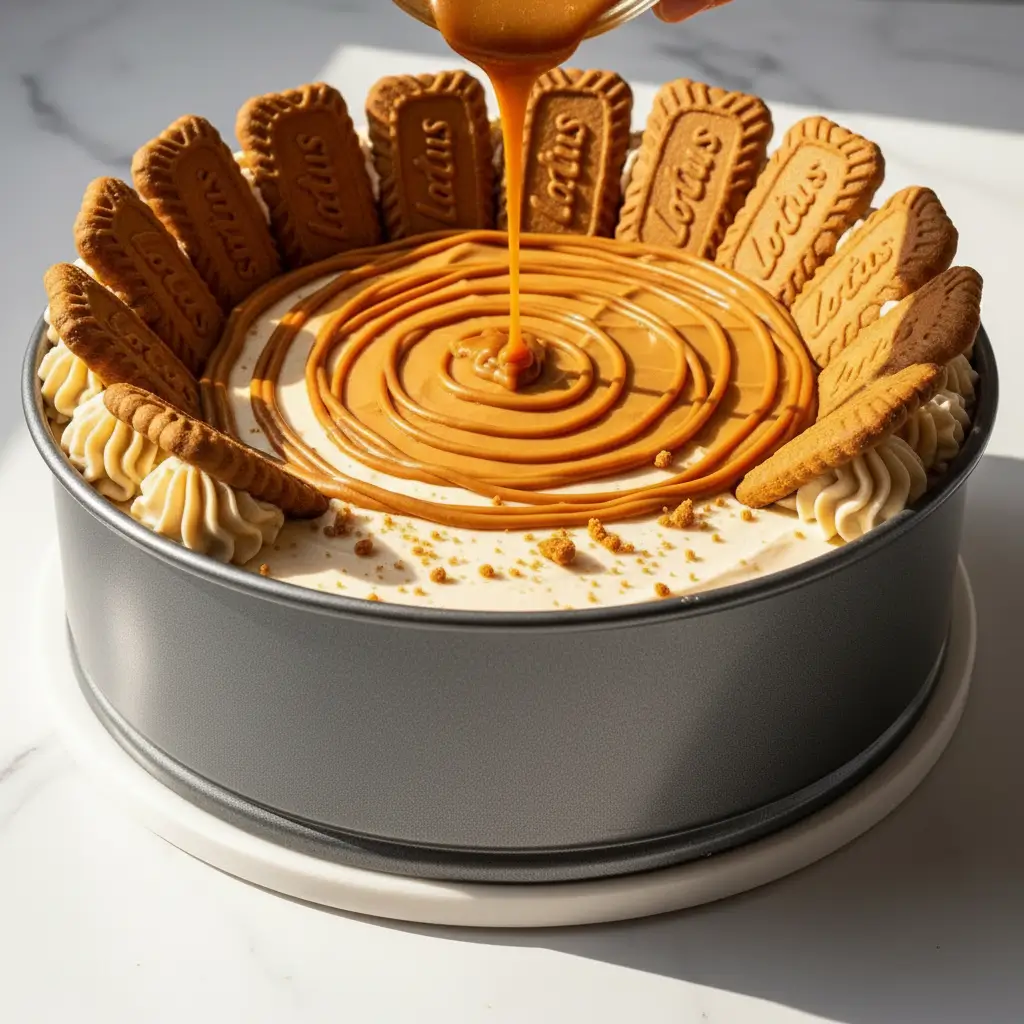 No Bake Biscoff Cheesecake