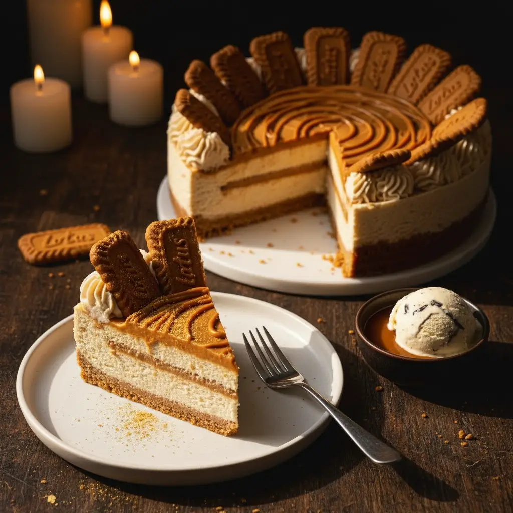 No Bake Biscoff Cheesecake