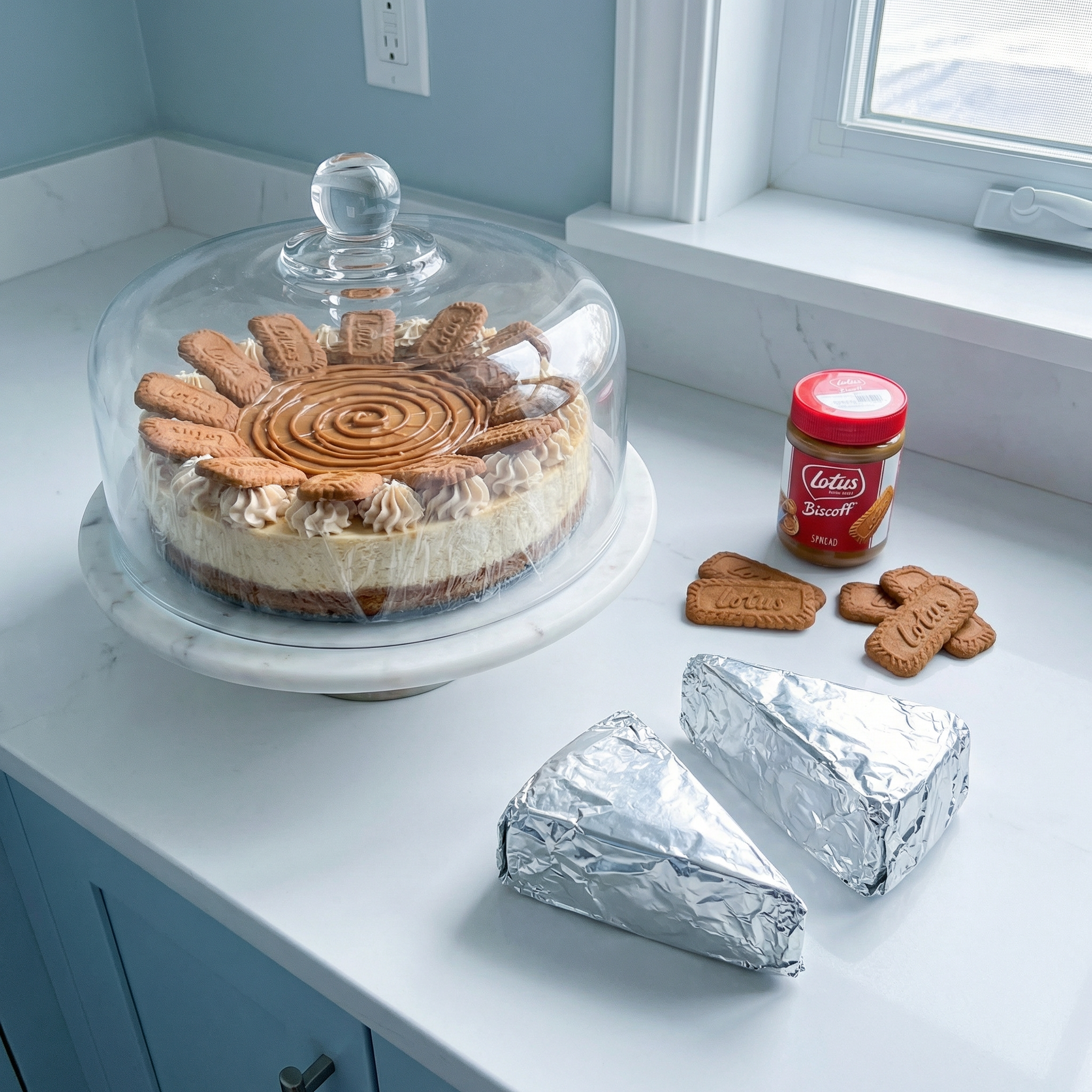 No Bake Biscoff Cheesecake