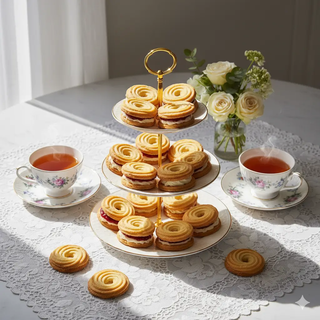 piped butter biscuits recipe