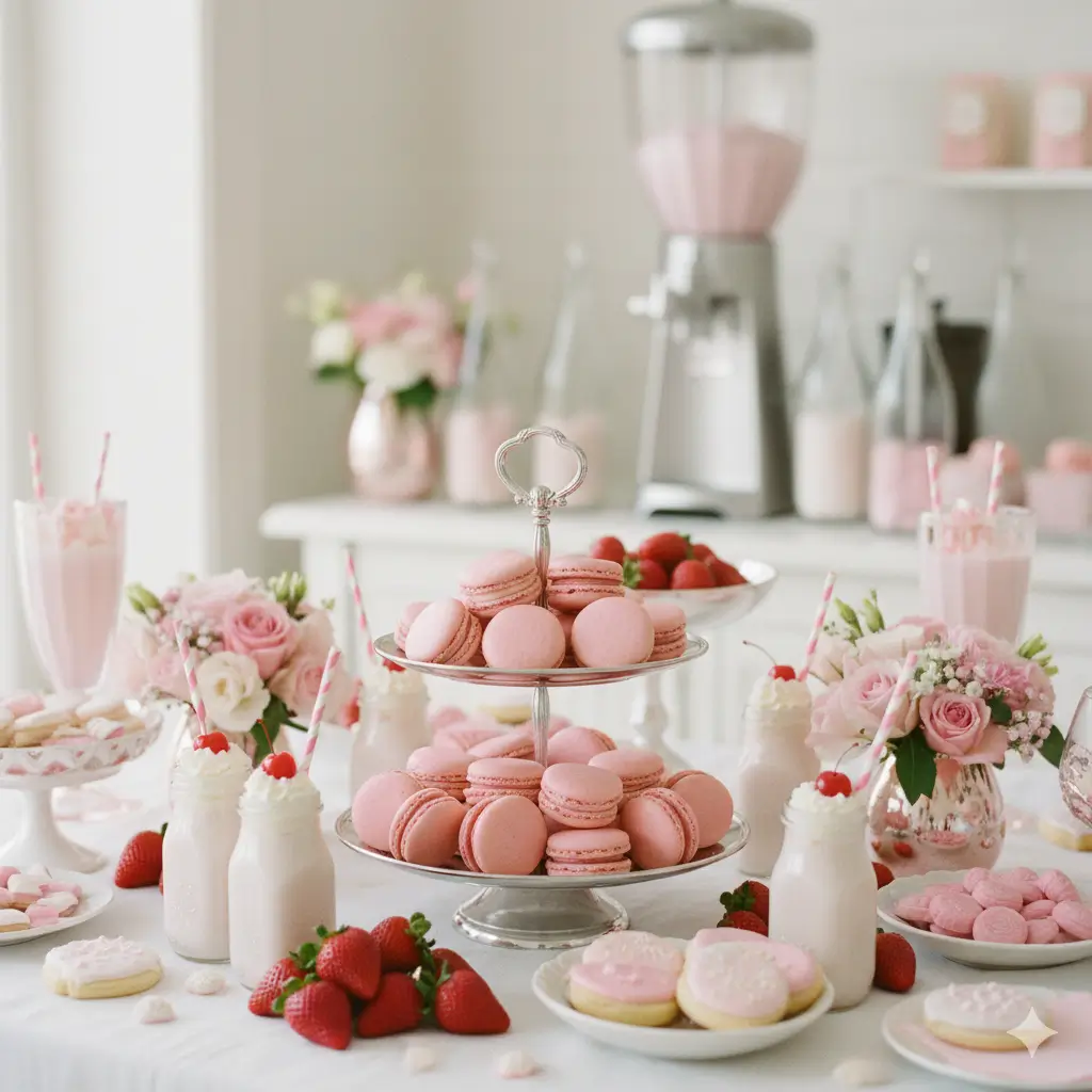 strawberry milkshake macarons