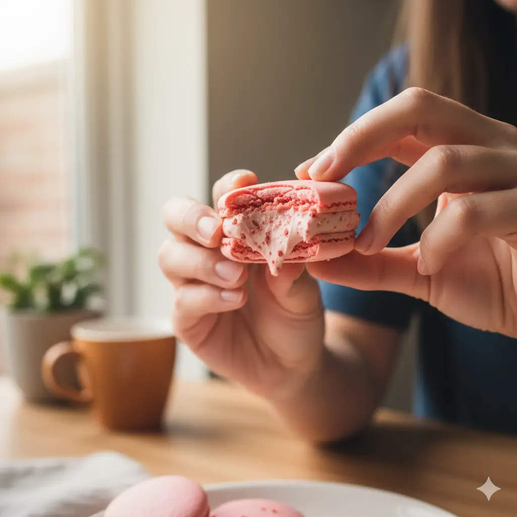 Strawberry Milkshake Macarons