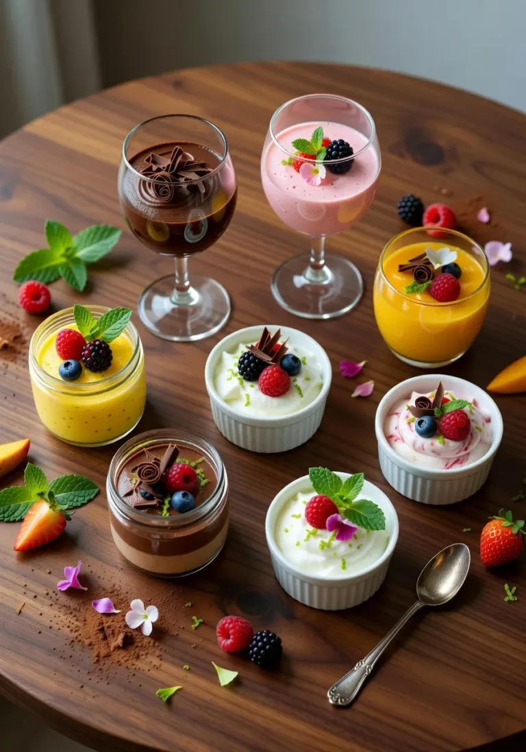homemade mousse desserts