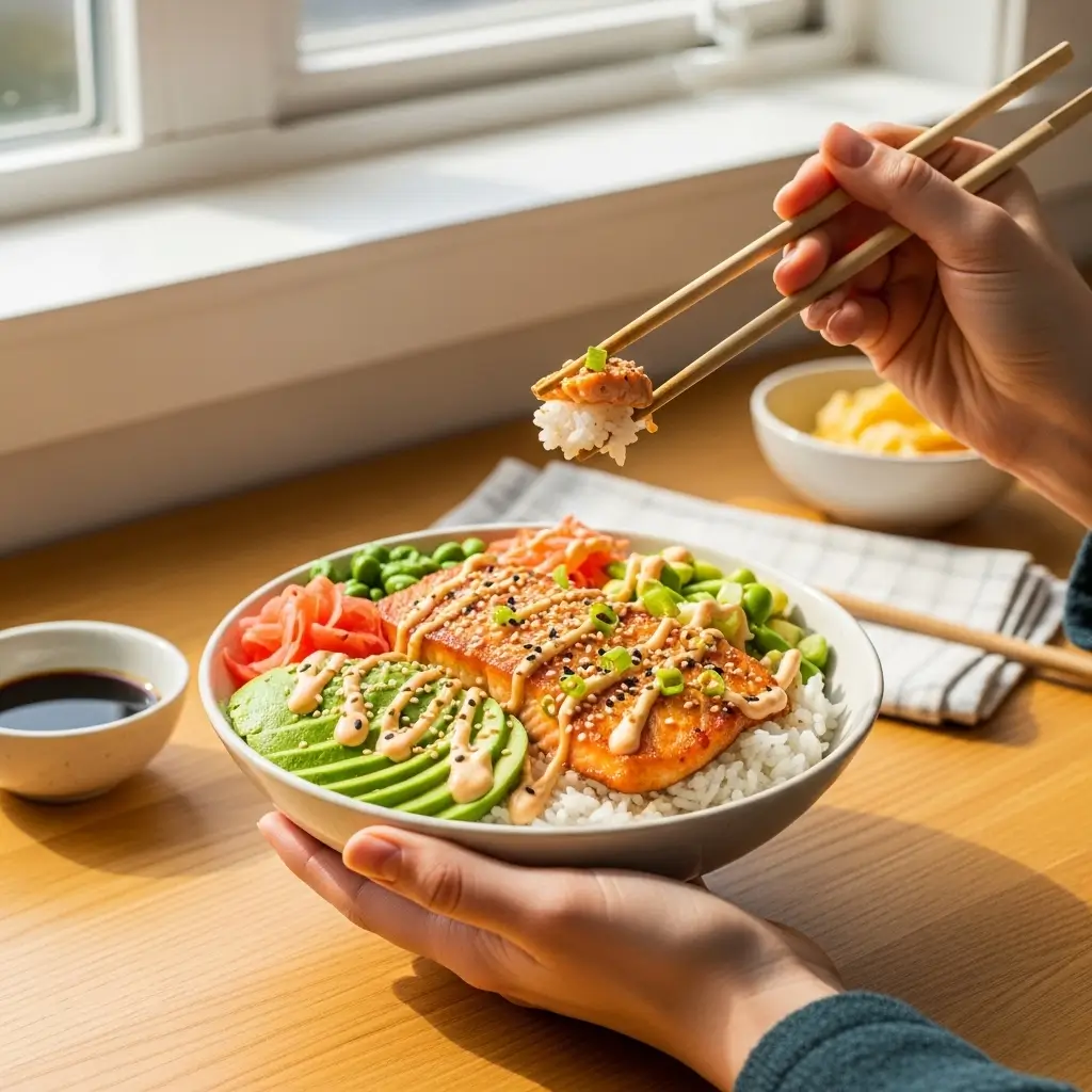 salmon rice bowl ideas