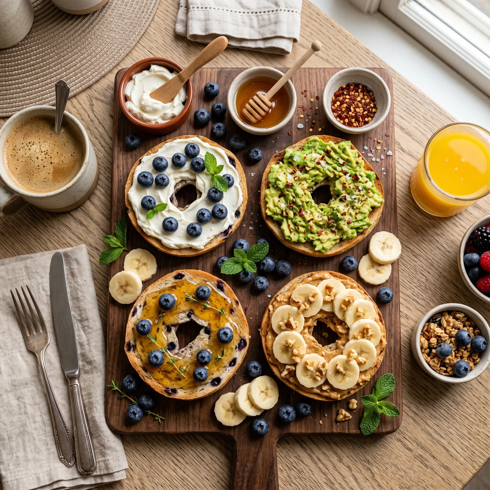 3 Ingredient Blueberry Bagels