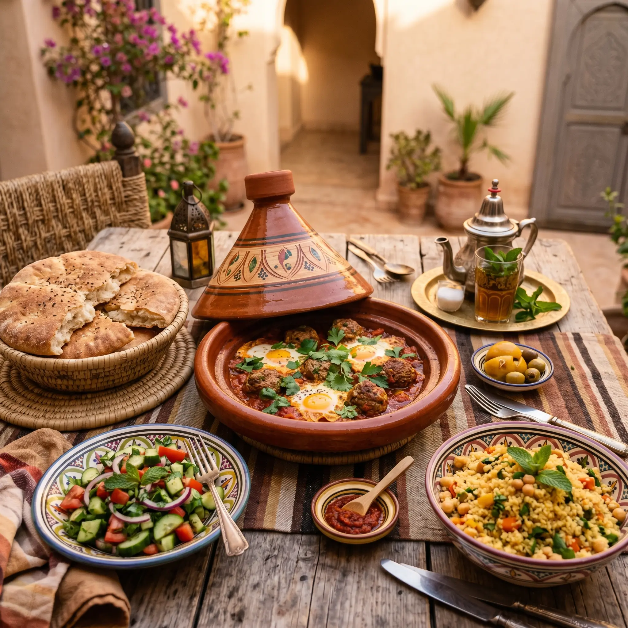 Authentic Moroccan Kefta Tagine