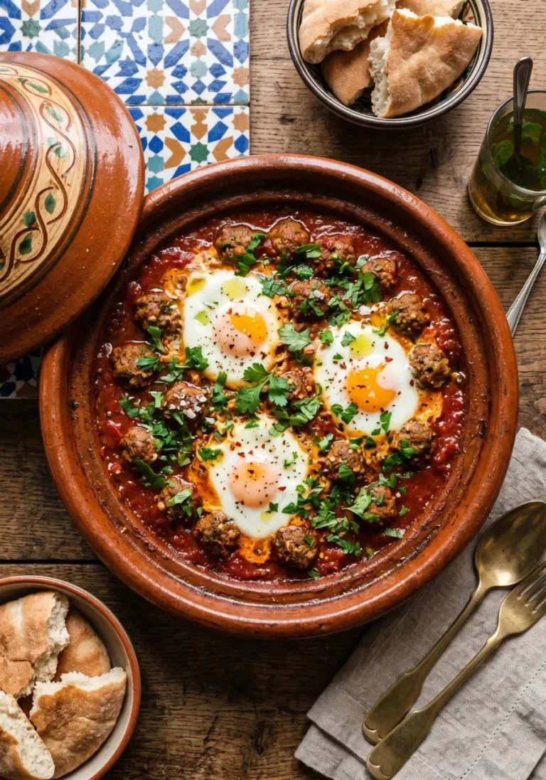 Authentic Moroccan Kefta Tagine