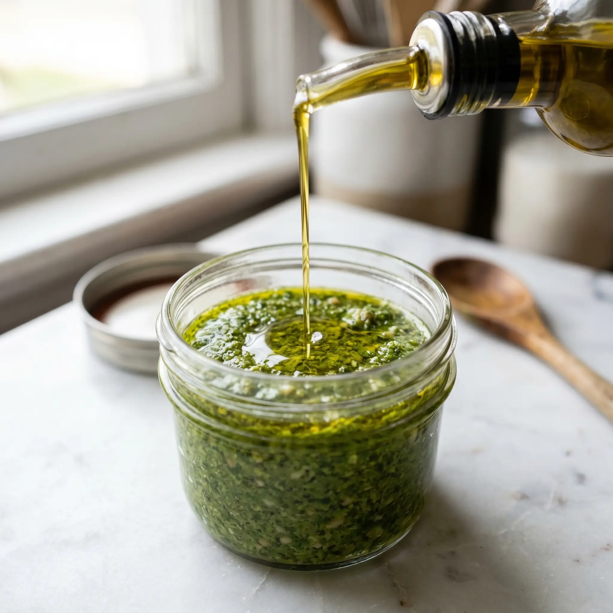How to Keep Pesto Green