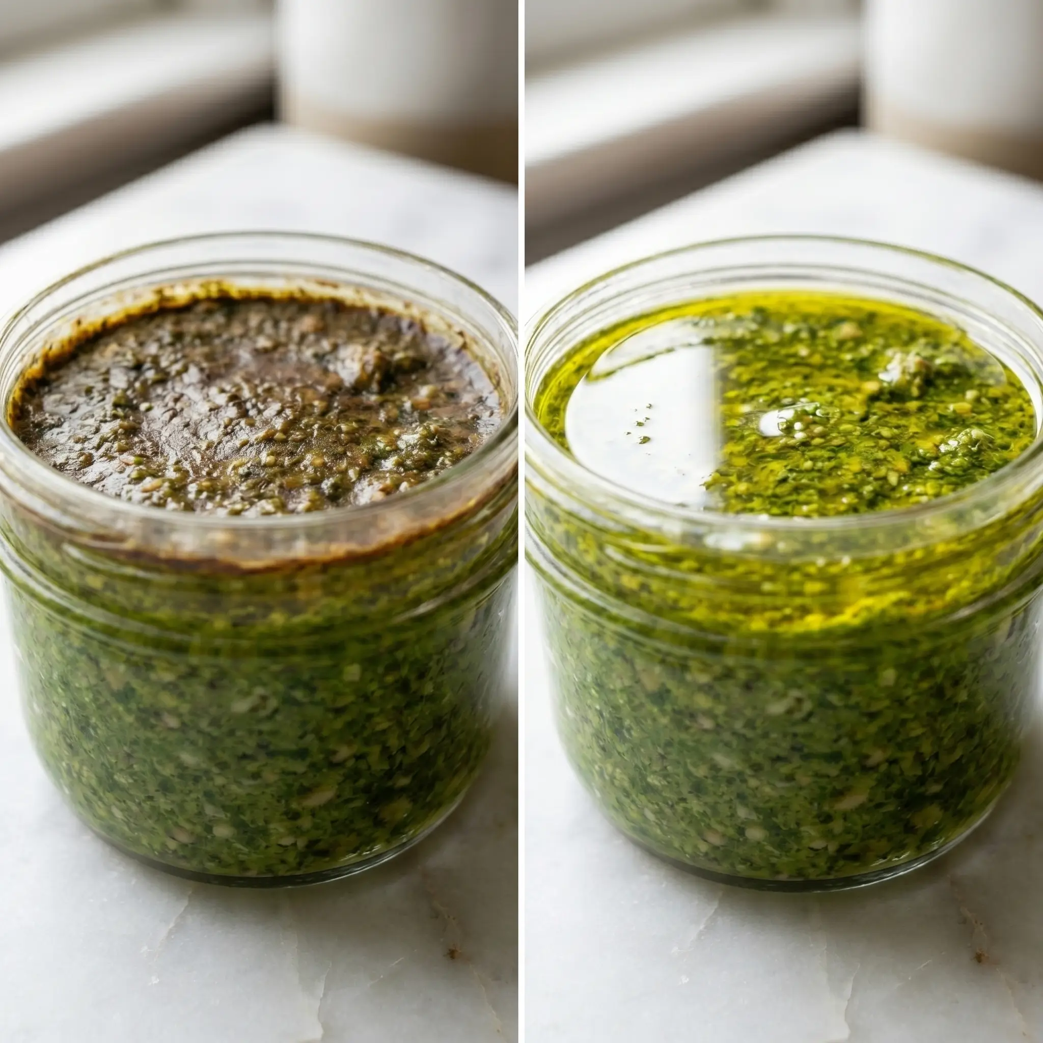 How to Keep Pesto Green
